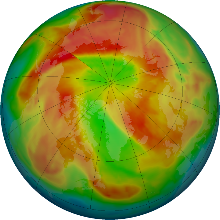 Arctic ozone map for 19 March 2013